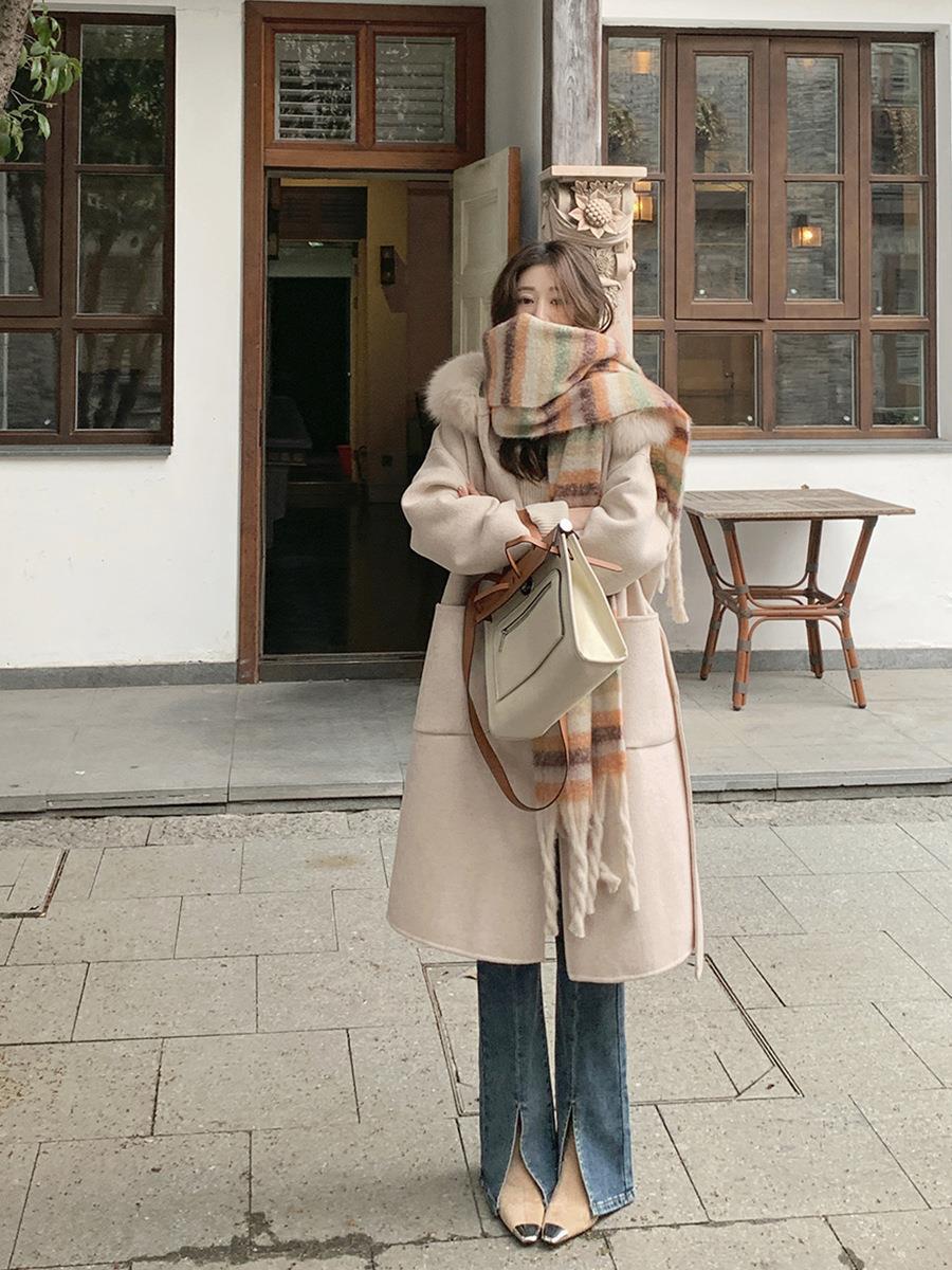 Wholesale Striped Brushed Colorful Warm Scarf for Winter