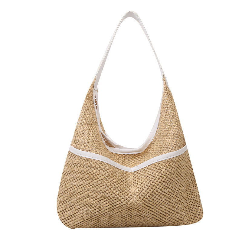 Wholesale High Capacity One Shoulder Straw Woven Bag