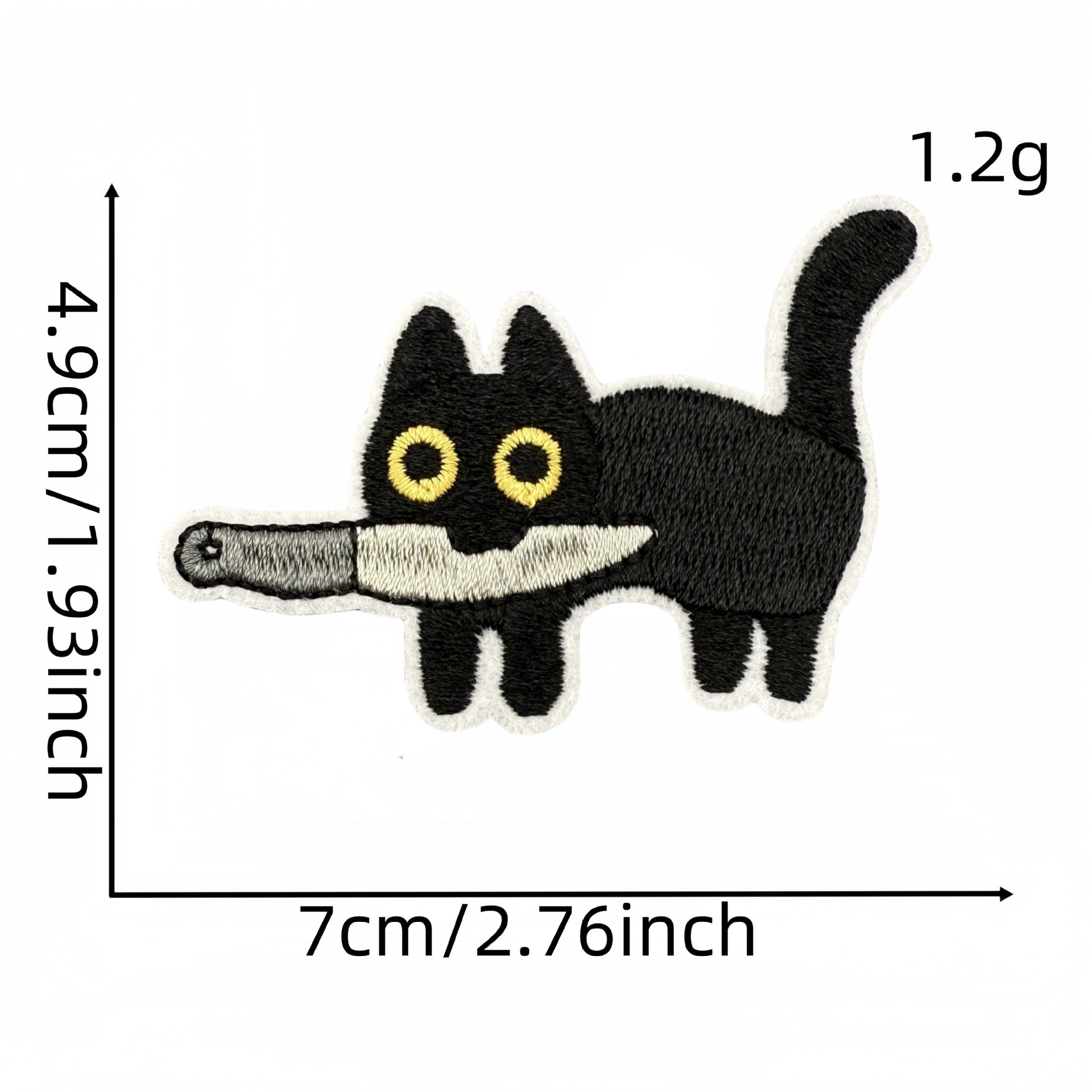 Wholesale Black cat embroidered patch accessories