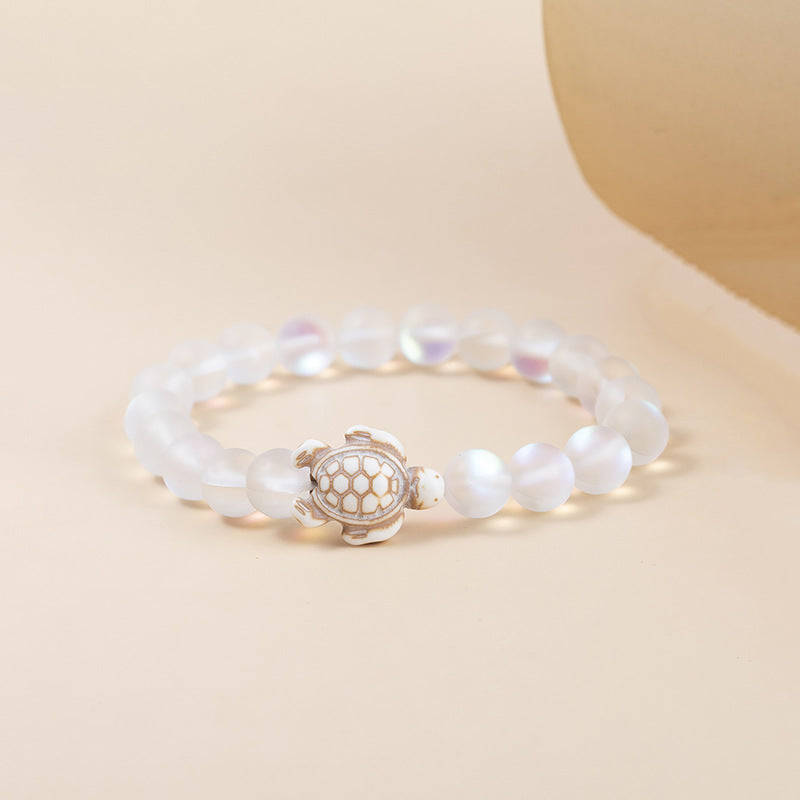 Wholesale Source Ins Style Niche Design Colorful Turtle Translucent Male and Female Couple Bracelets