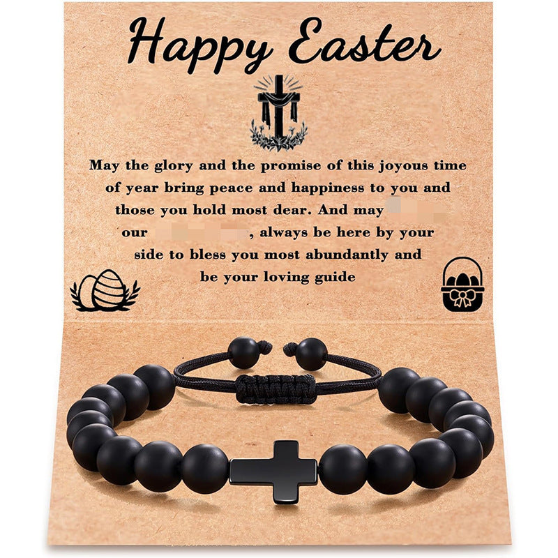 Wholesale Pink Spot Careless Eye Peach Heart Butterfly Natural Stone Bracelet