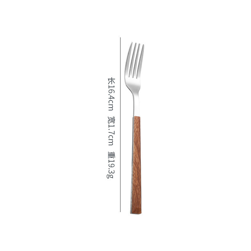 Wholesale 430 Stainless Steel Imitation Wood Grain Clip Handle Knife and Fork Spoon