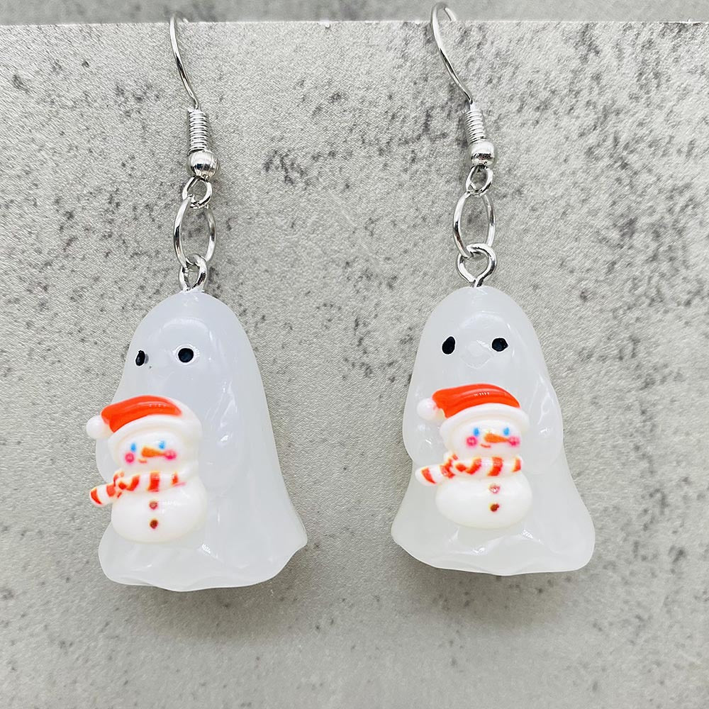Wholesale Christmas 3D Stereoscopic Luminous Ghost Christmas Tree Santa Claus Pendant