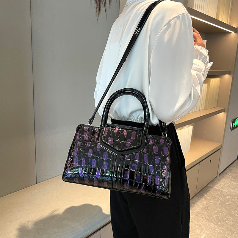 Wholesale Large Capacity Autumn and Winter Crocodile Pattern PU Shoulder Bag