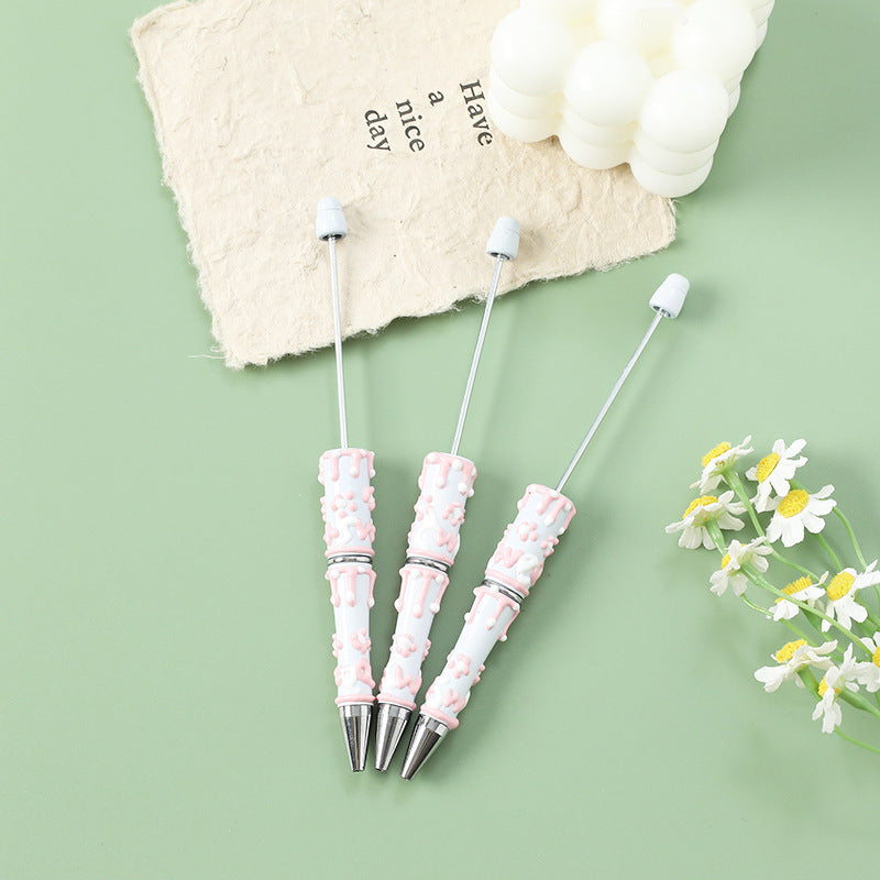 Wholesale 10pcs Cute hand-painted oil painting beads pen diy