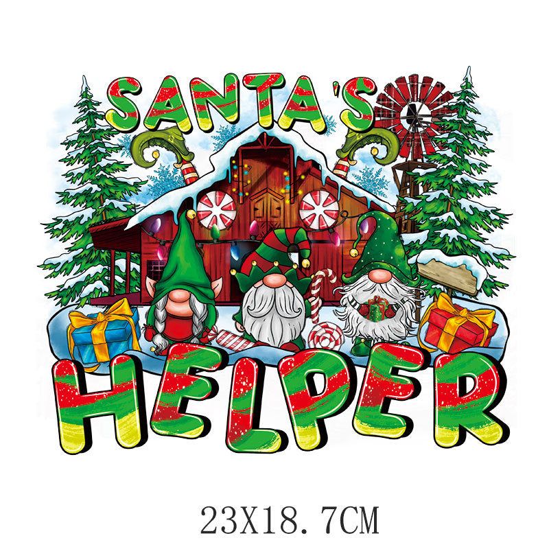 Wholesale 5pcs/pack Christmas logo clothing UV DTF Ready to Press Transfers Wraps