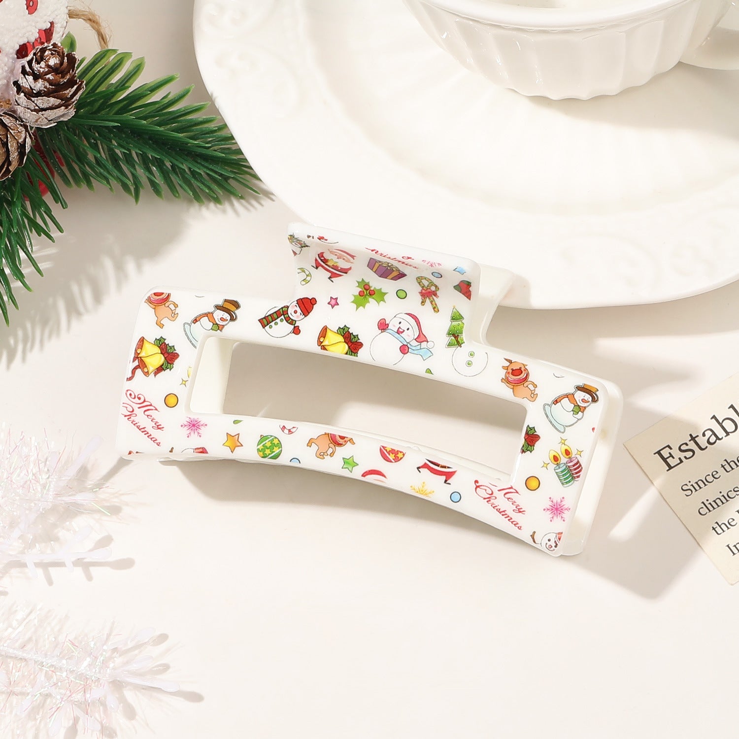 Wholesale Christmas Cute Sweet Print Shark Hair Clips