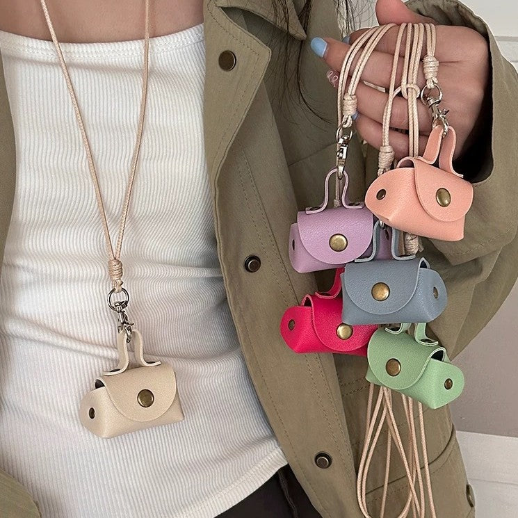 Wholesale Small and Cute Leather Coin Purse Necklace