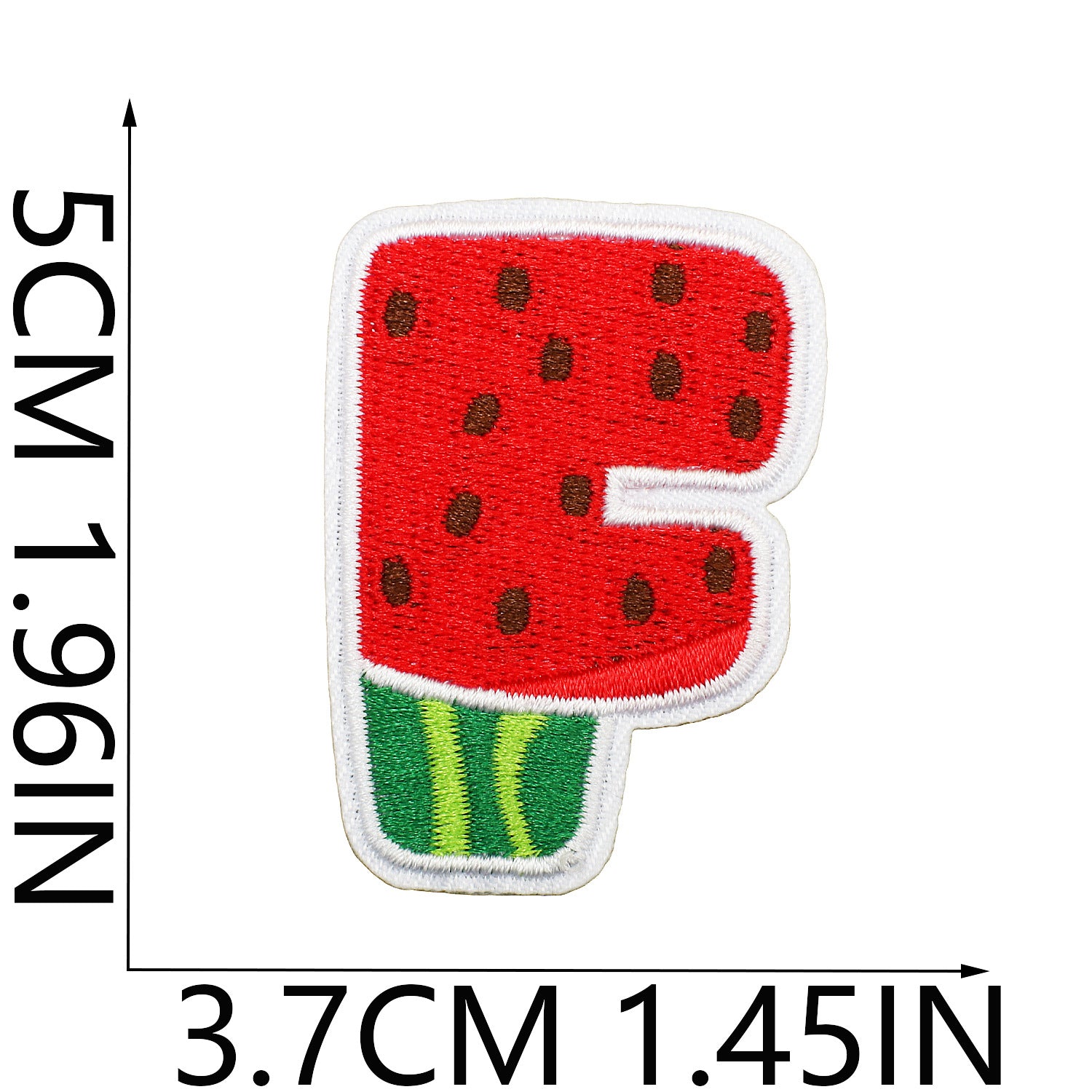 Wholesale Embroidered Watermelon Alphabet Patch Set 26 Letter Appliques For Clothing Bags And DIY Decoration