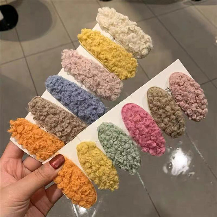 Wholesale Lamb Plush Hair Clips
