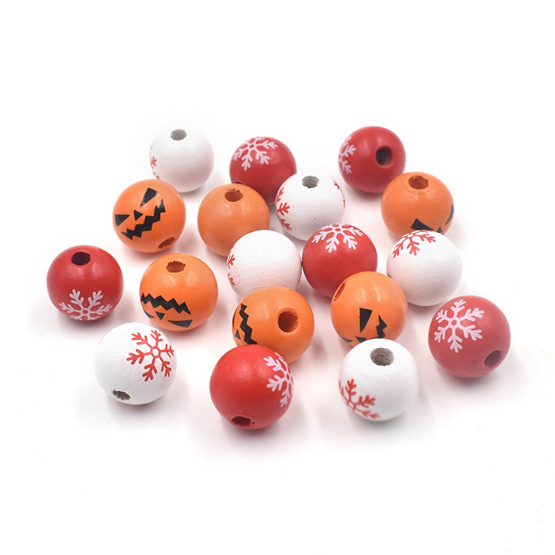 Wholesale 10pcs Christmas Wooden Beads