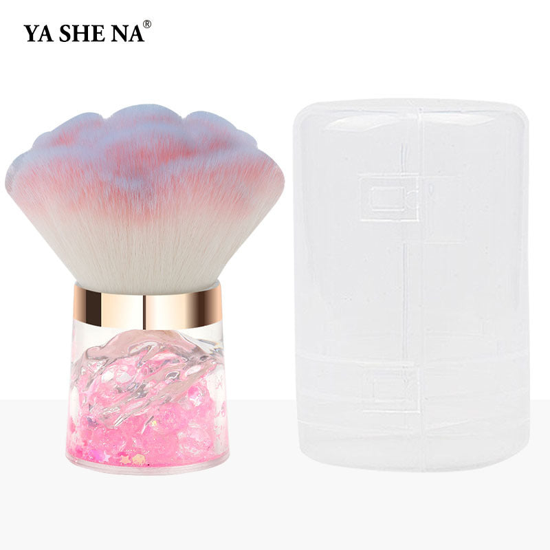 Wholesale Beauty Tools Single Crystal Mountain Loose Powder Brush Blush Brush Flower Nail Dust Brush Makeup Brush