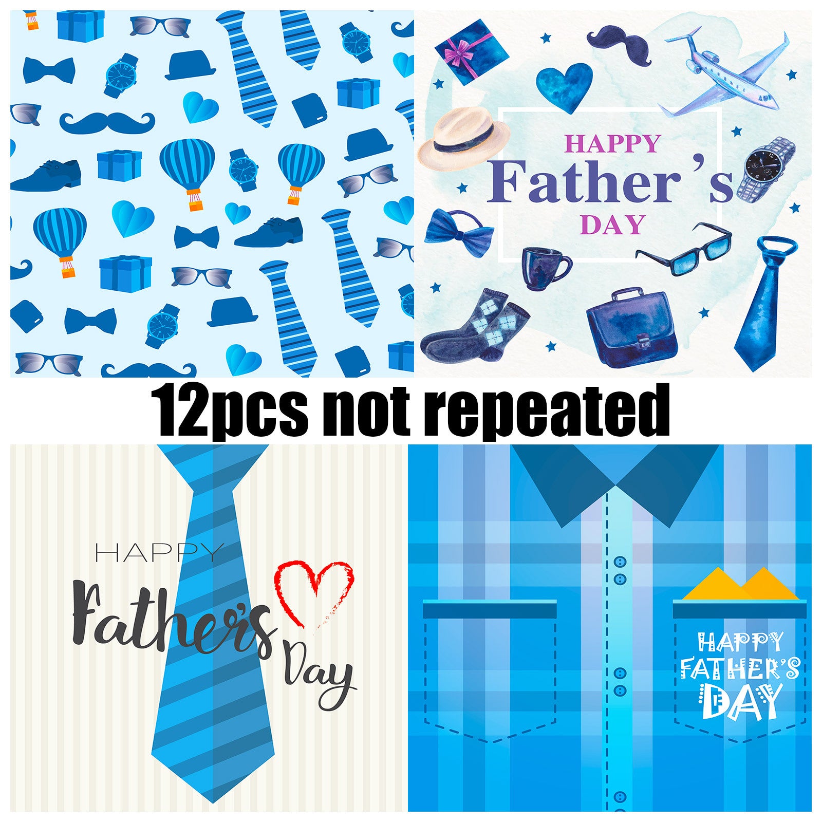 Wholesale of Blue Father's Day Decorative Material Paper