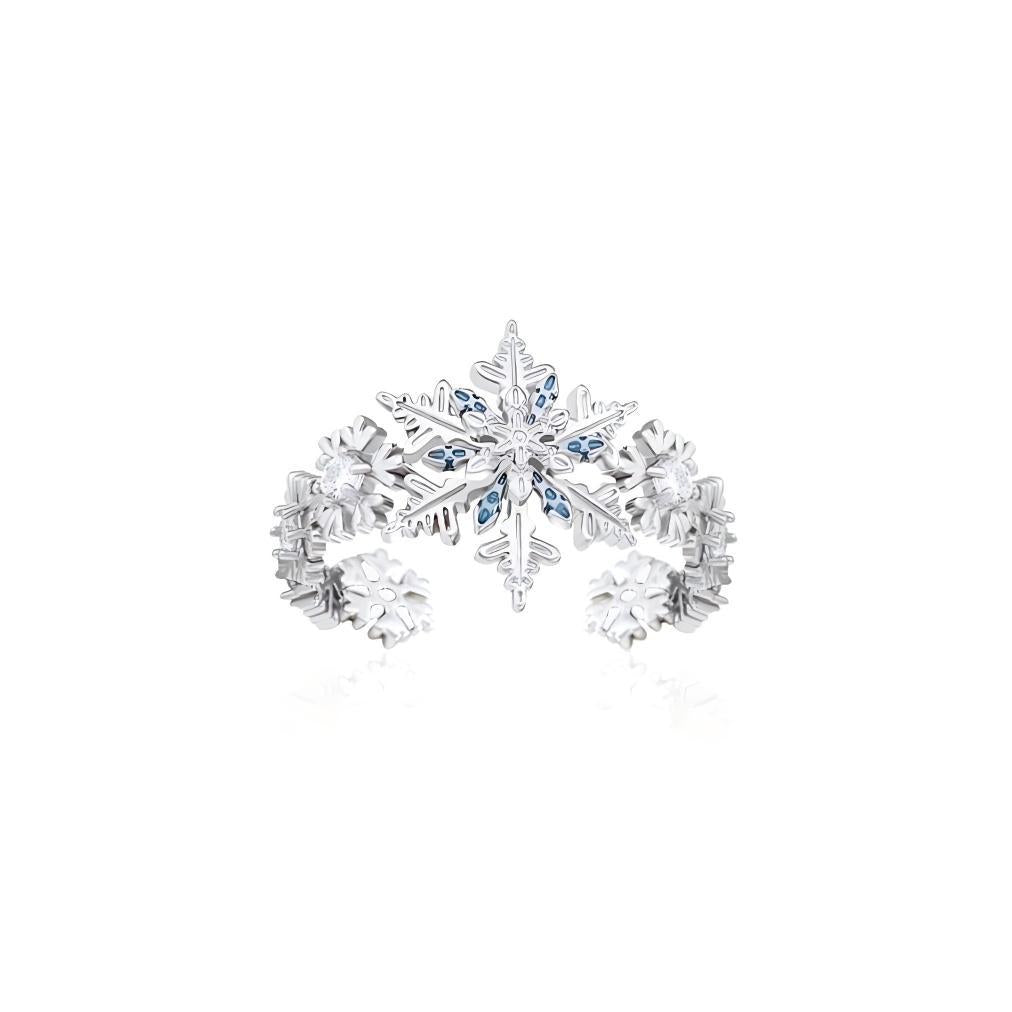 Wholesale Time comes to rotate multi-layer snowflake opening ring
