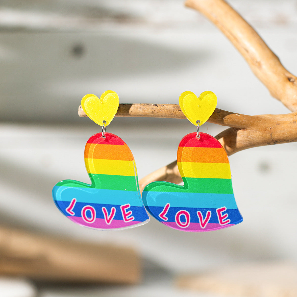 Wholesale Valentine' s Day Love Bow  Acrylic Earrings