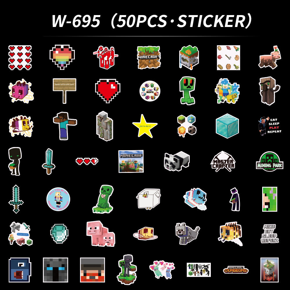 Wholesale 52 Cute Cartoon My World Waterproof Vinyl Stickers OLY Exclusive