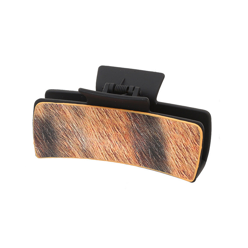 Wholesale western cowboy horsehair leather hair clip shark clip