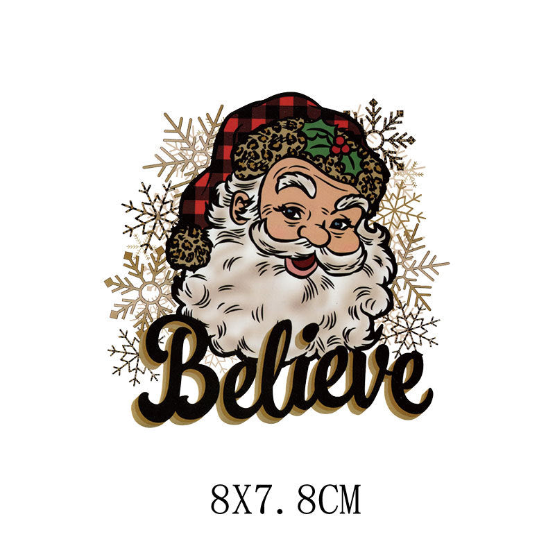 Wholesale 5pcs/pack Cartoon Car Christmas Hot Stamping Sticker UV DTF Ready to Press Transfers Wraps