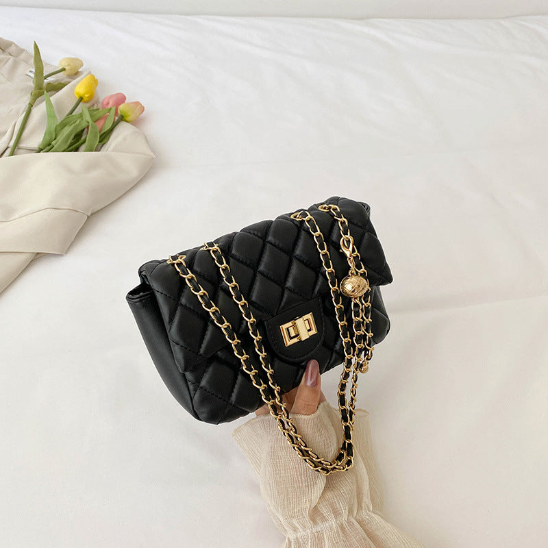 Wholesale Small Golden Ball Diamond Chain Crossbody Shoulder Small Square Bag