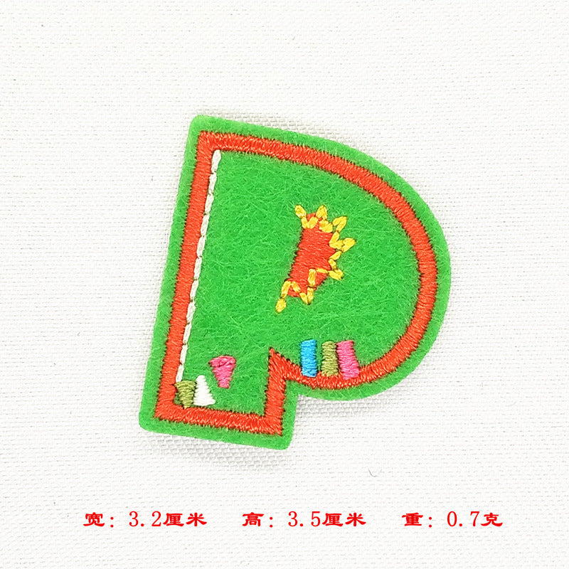 Wholesale Colorful English letter embroidery DIY Patches