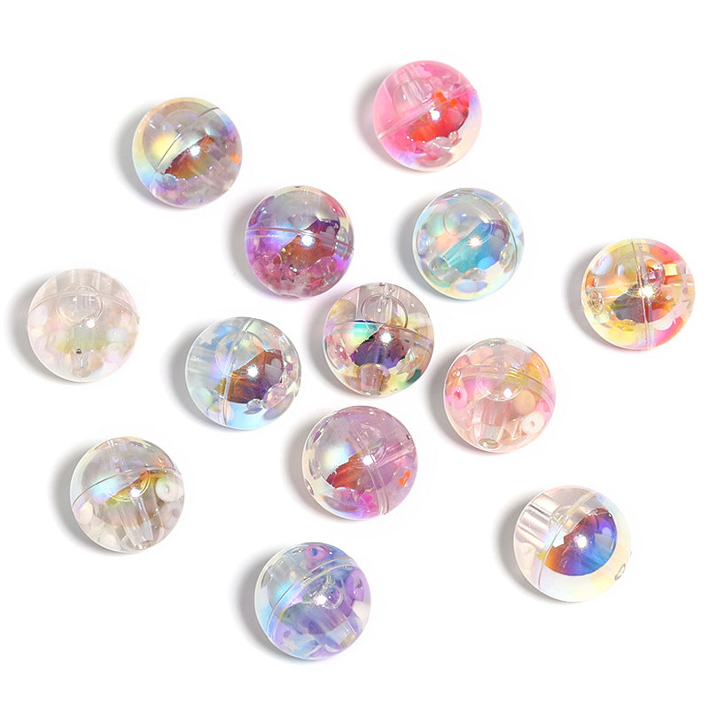 Wholesale 25pcs Creative Colored Quicksand Bubble Ball Bead