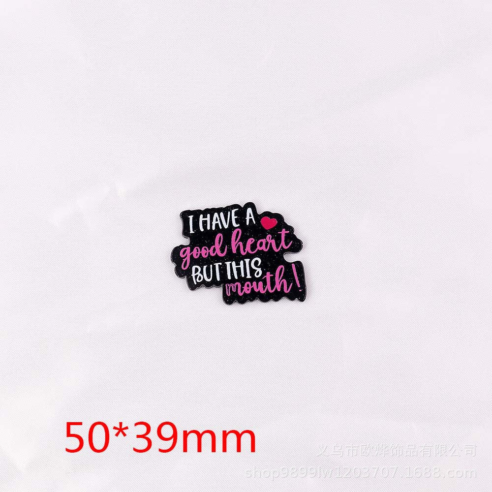 Wholesale 10pcs New loose powder cartoon organ medical letter bag jewelry acrylic cute DIY patch accessories