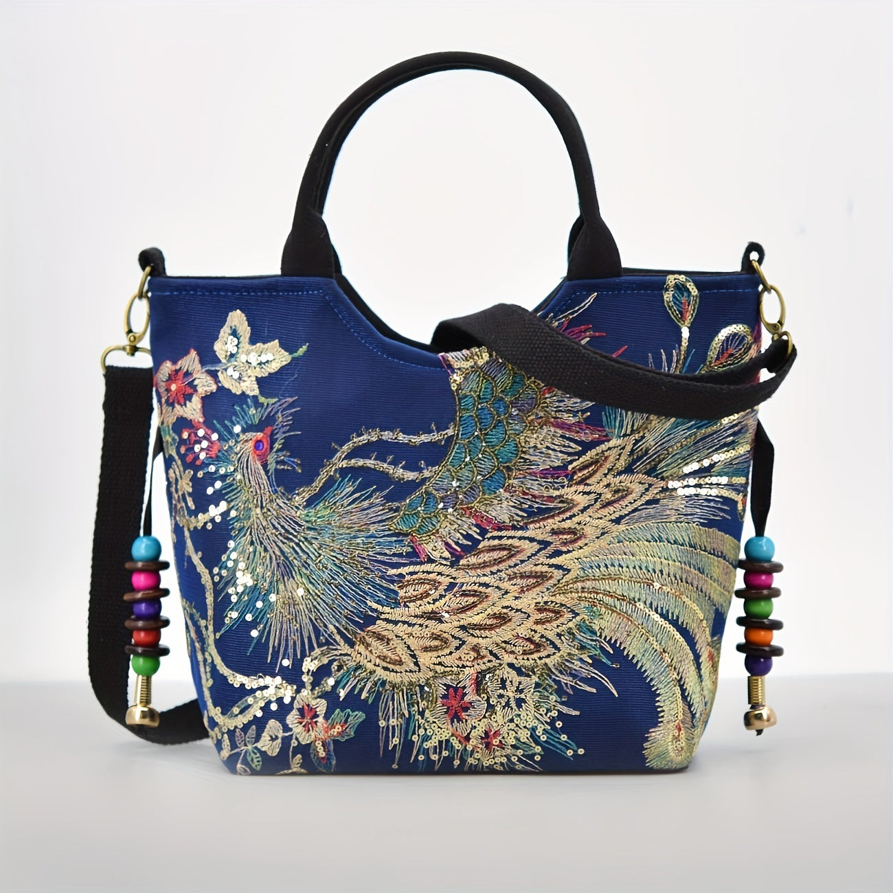 Wholesale Canvas Ethnic Style Embroidered Large Capacity Crossbody Bags