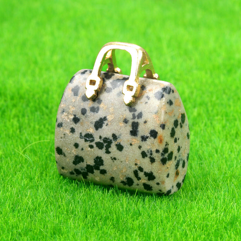 Wholesale Natural Crystal Stone Mini Handbag Bag Decoration