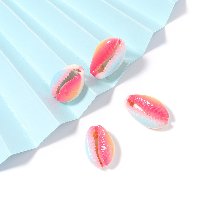 Al por mayor 20 piezas/paquete de caracol natural de concha pintada tortuga corta corta cuentas de concha