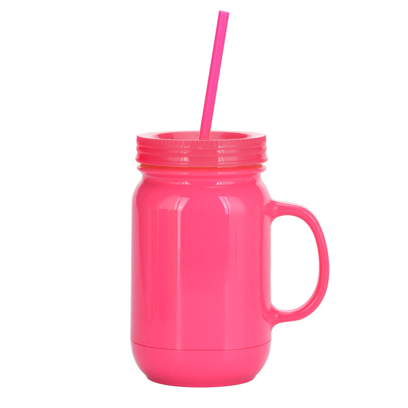 Wholesale solid color plastic cock cup with handle