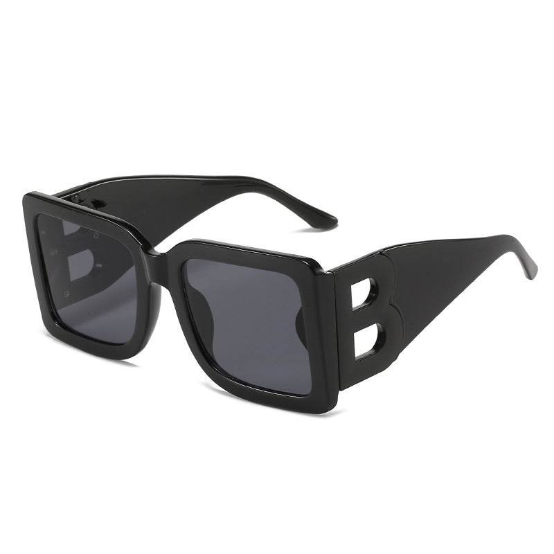 Wholesale Large Frame Square B-leg Sunglasses
