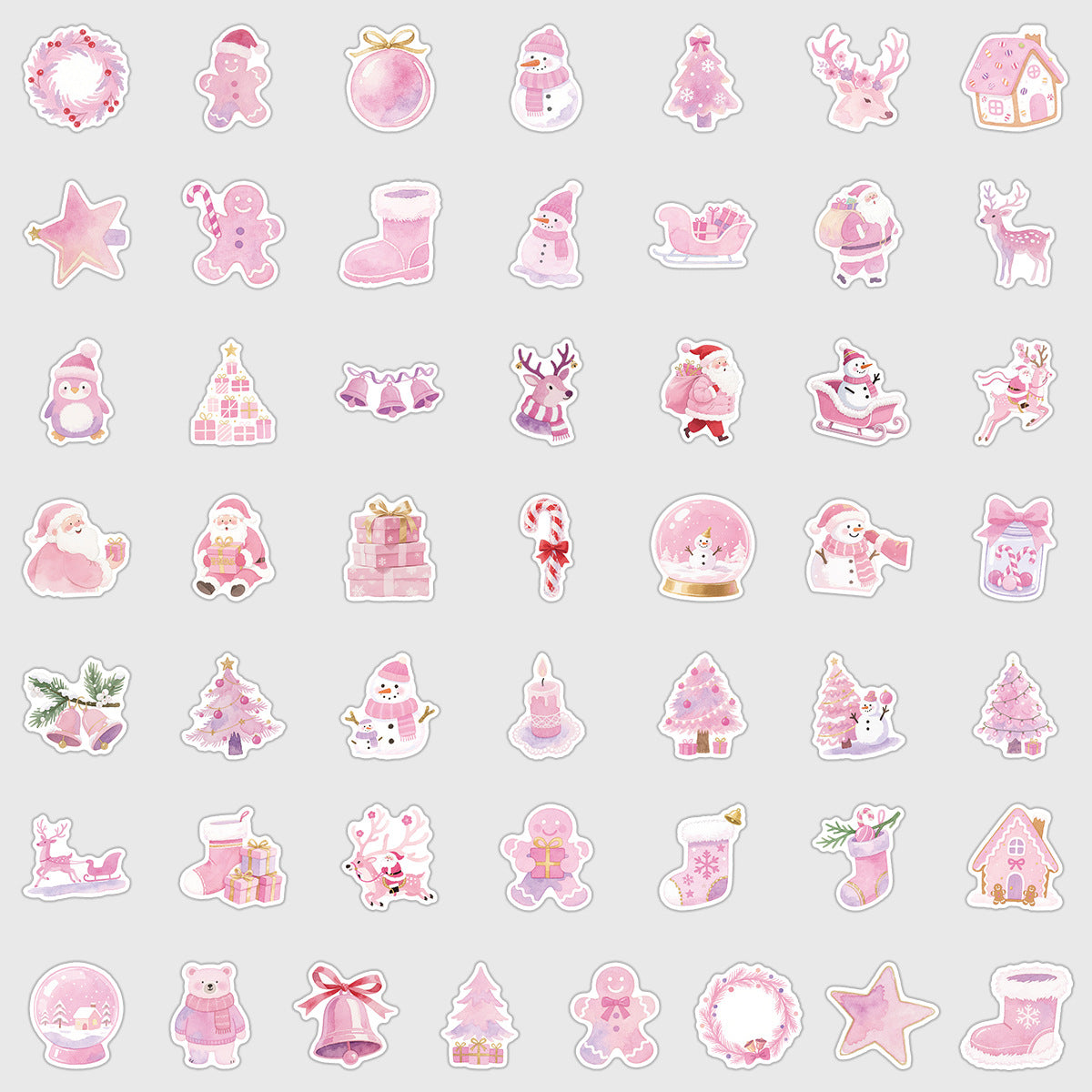 Wholesale 50/ 100pcs  pink Christmas graffiti stickers