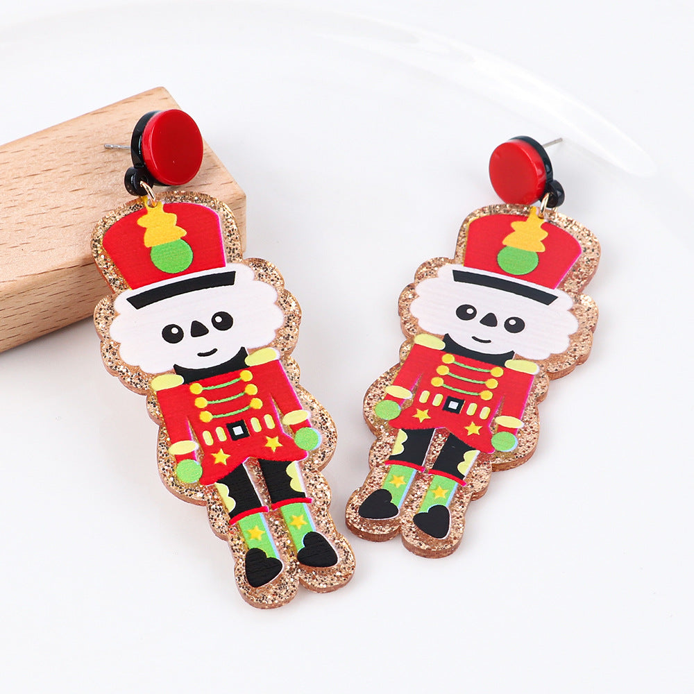 Wholesale Christmas Party Funny Acrylic Earrings