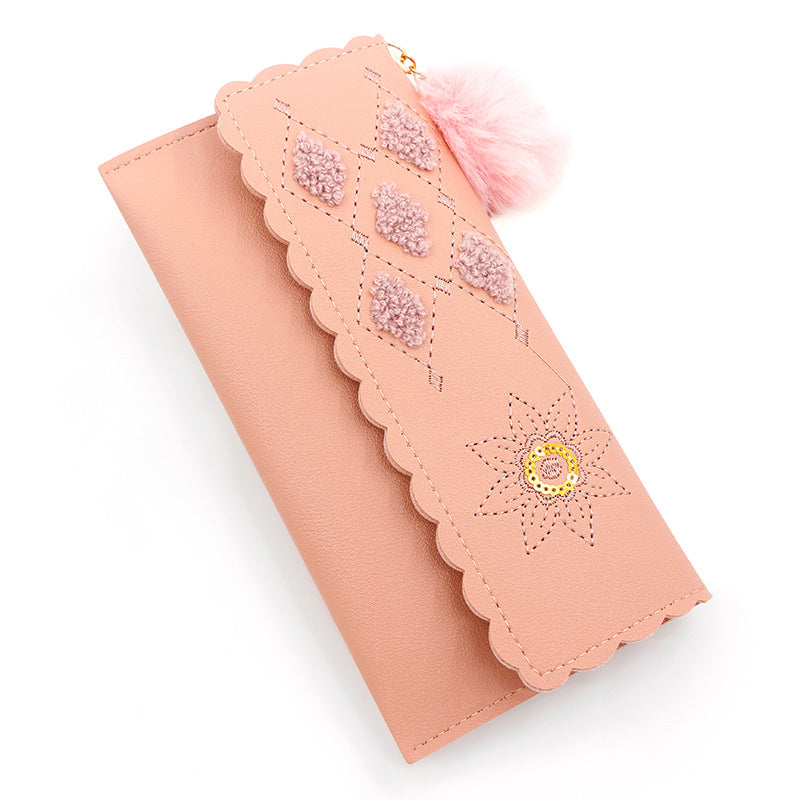 Wholesale PU Sunflower Long Wallet