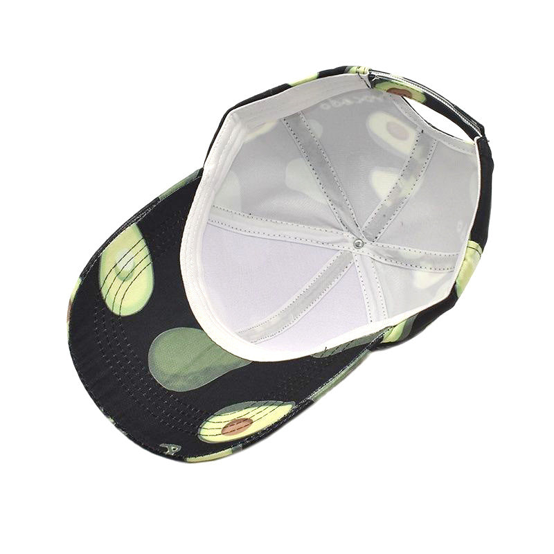 Capilla de béisbol con estampado de aguacate de algodón al por mayor