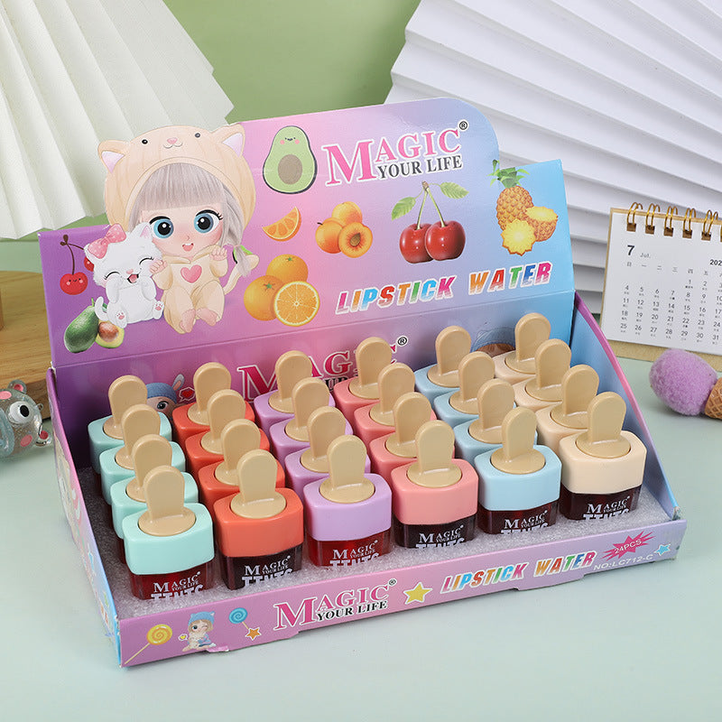 Wholesale 24pcs Ice Cream Fruity Light and Moist Easy To Color Lip Glaze