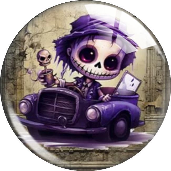 Wholesale  10pcs Skull Cartoon Crystal Soft Magnetic Fridge Magnet