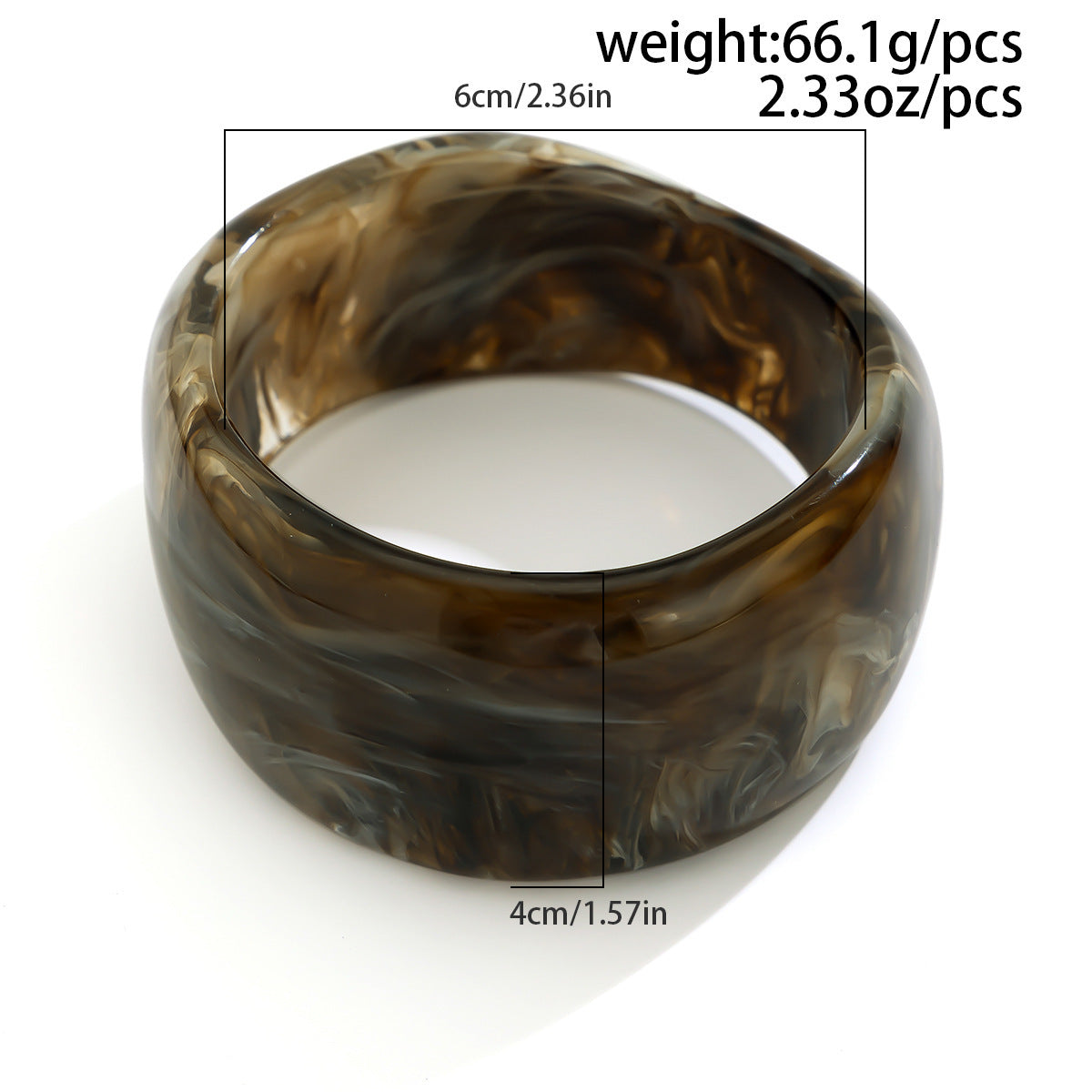 Wholesale Gradient irregular translucent acrylic bracelet