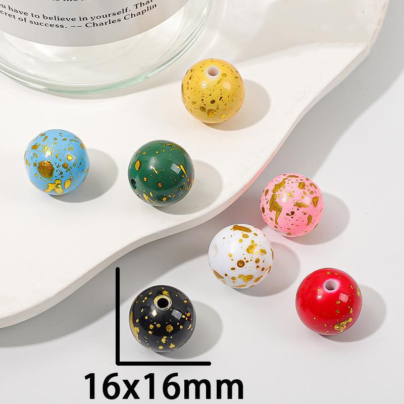 Wholesale 16mm 10PCS Acrylic Spray Painted Colored Round Beads