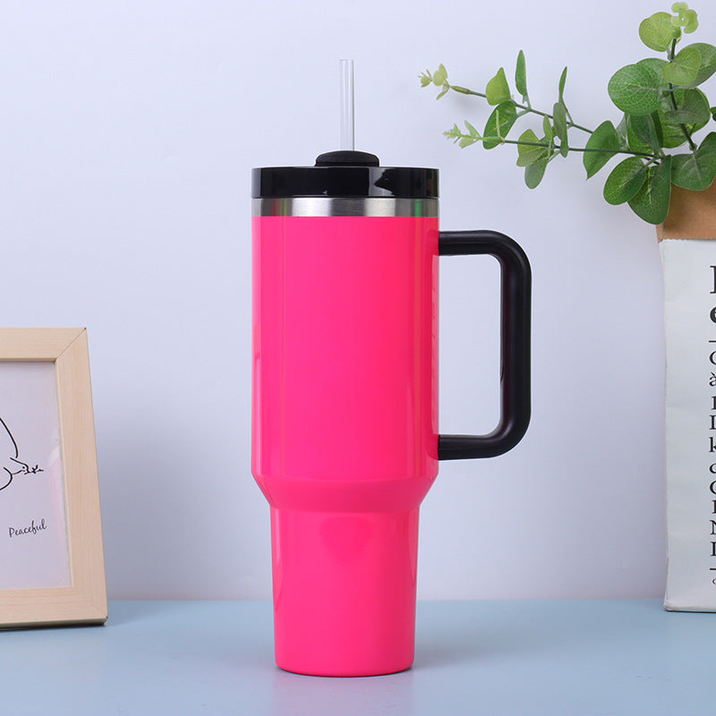 Wholesale Tumbler 40oz Vacuum Ice Cup Straw Cup Stainless Steel Large Capacity Simple Portable Thermos Cup