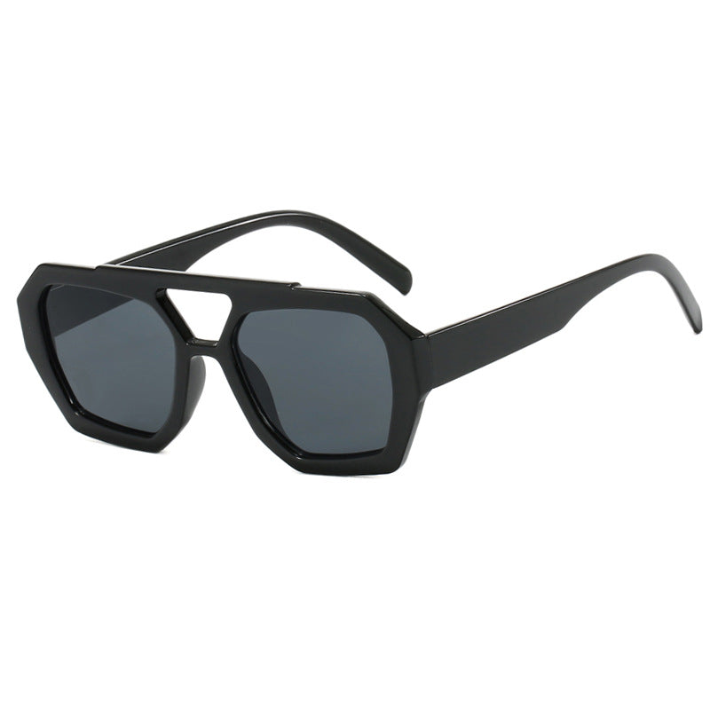 Wholesale of Irregular PC Sunglasses with Double Beams