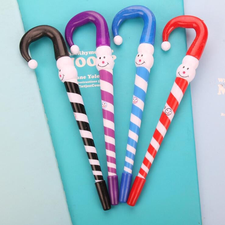Wholesale 4pcs Christmas Gift Gift Pen Christmas Crutch Clown Snowman Ballpoint Pen