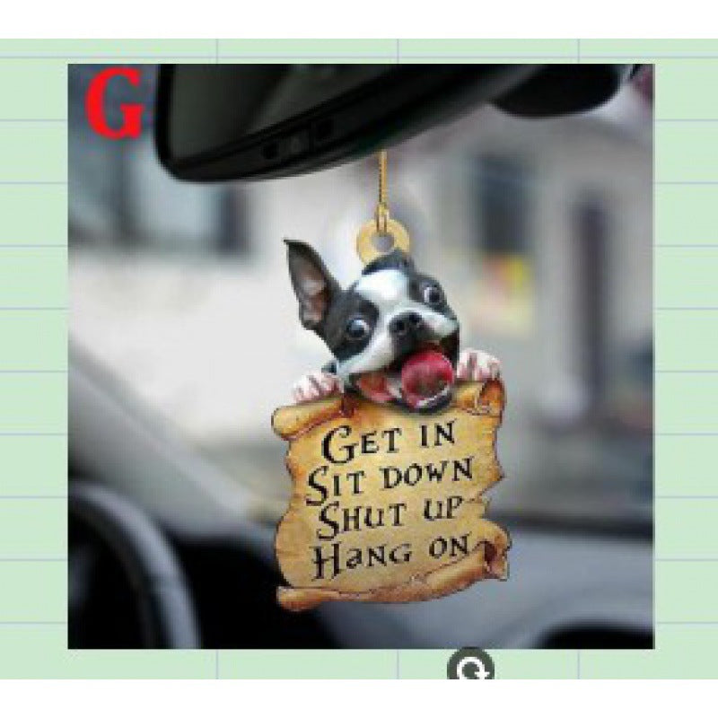 Wholesale Acrylic Dog Car Mirror Decoration Pendant