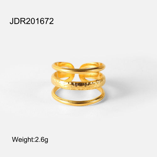 Wholesale Small irregular simple open titanium steel ring