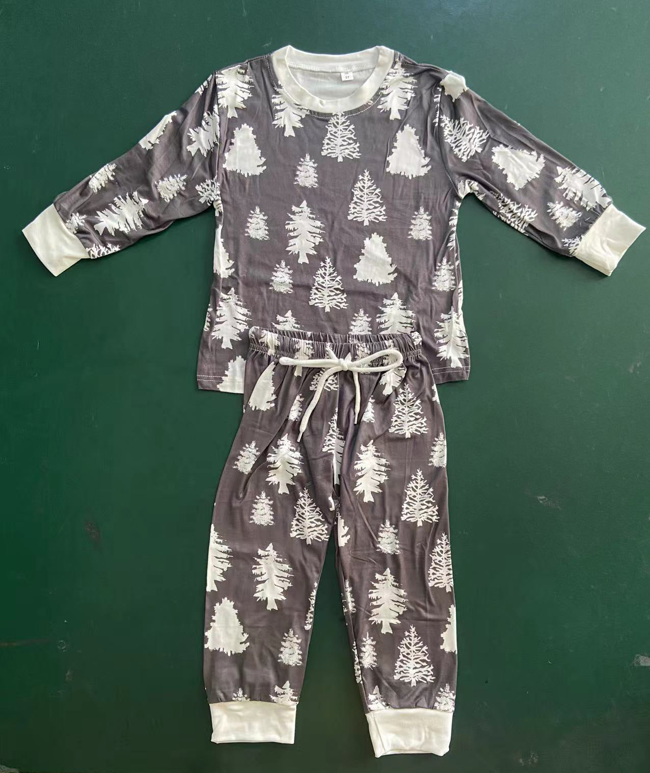 Wholesale Christmas Tree Print Parent-child Suit Home Clothes