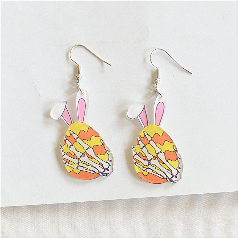 Wholesale Easter Gnome Egg Bunny Acrylic Printed Earrings