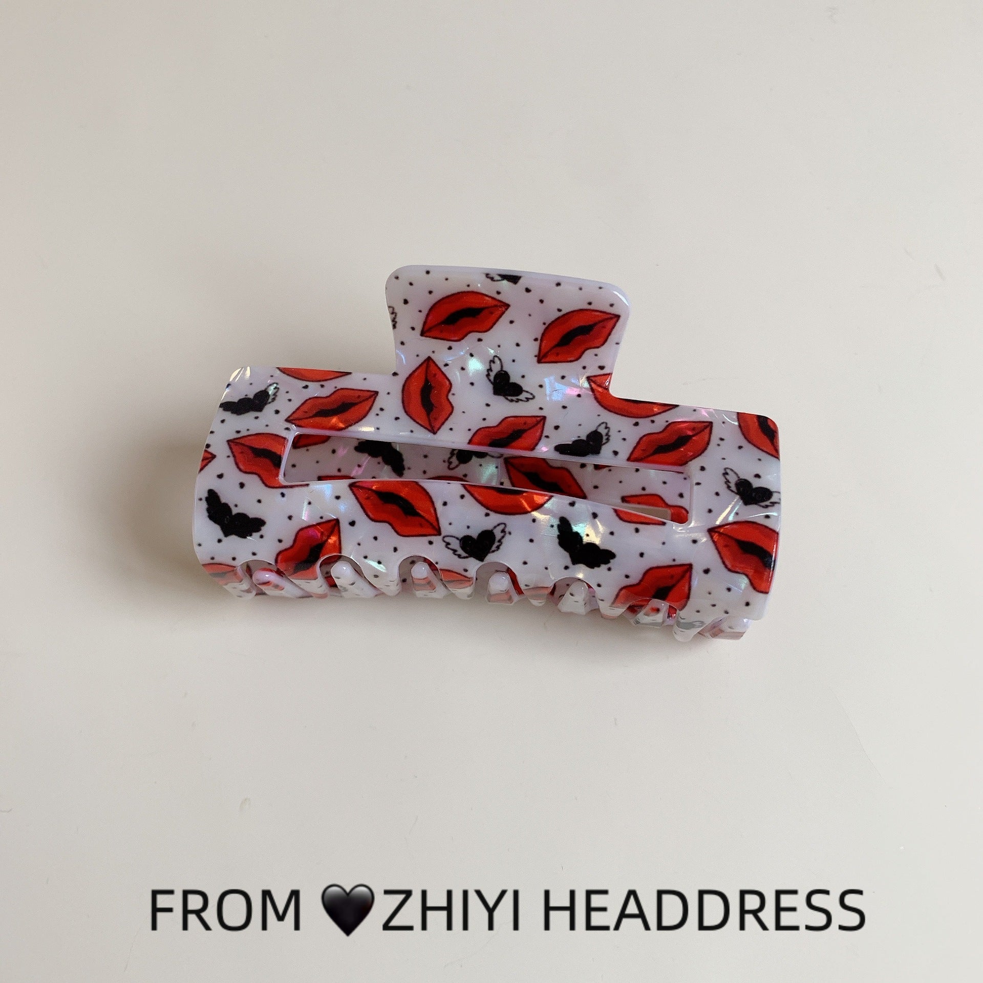 Wholesale Love Cupid Rose New Shark Clip Valentine's Day Large Rectangular Grab Hairpin