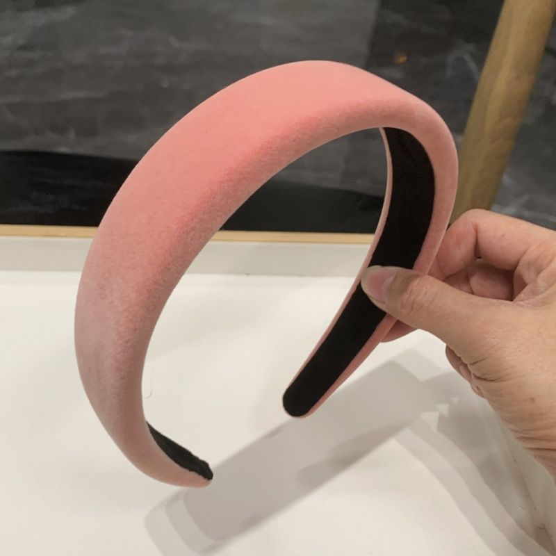 Wholesale pink fabric high skull plaid headband