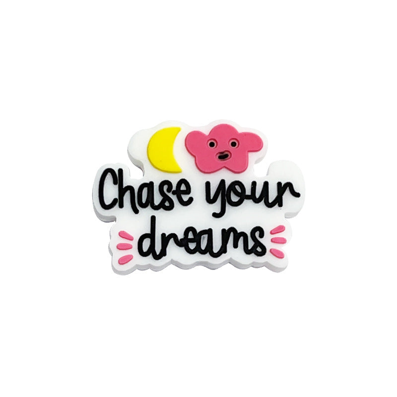 Wholesale  10pcs/pack  Silicone DIY Creative Letter Beads Cartoon Beads