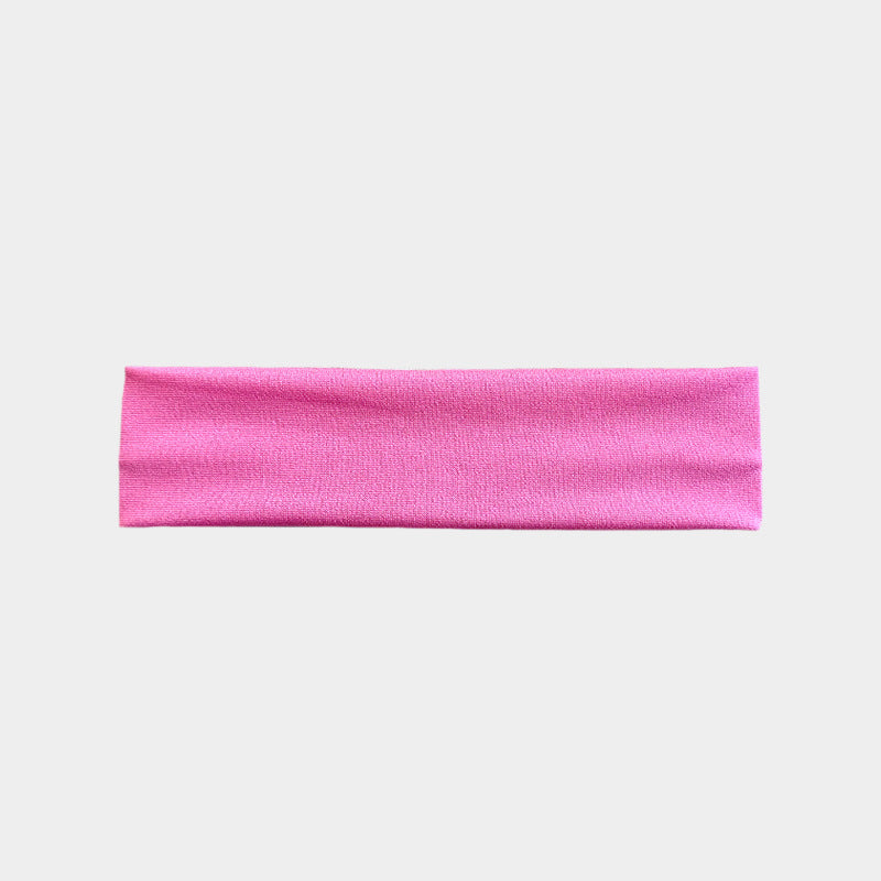 Wholesale popular solid color high elastic headband yoga sports hair band hair accessories sweat-absorbent headscarf headdress wide edge headband